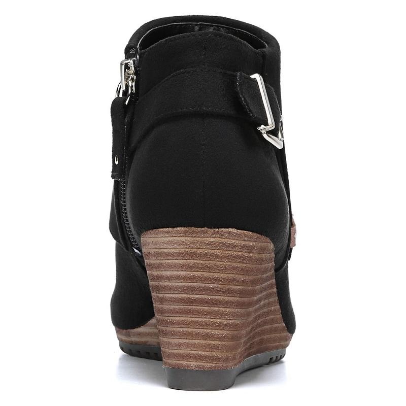 Botas Dr Scholls Create Wedge Mujer Negros | MX3107WYW
