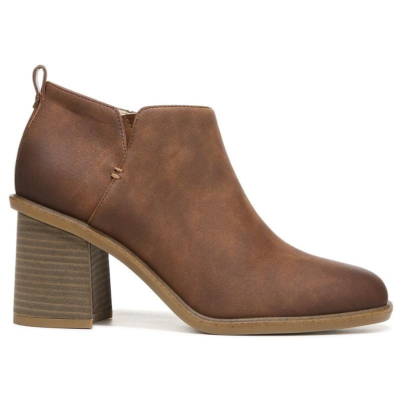 Botines Dr Scholls Roxanne Block Heel Mujer Cobra Marrom | MX3129UTB
