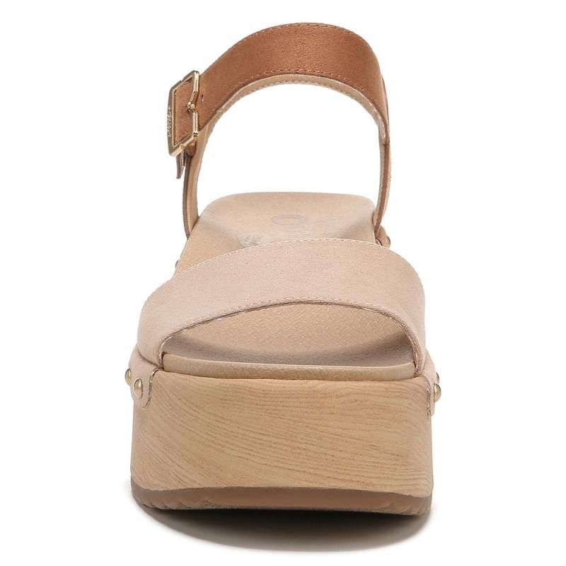 Sandalias Dr Scholls Dublin Plataforma Mujer Marrom Claro | MX2941MAK