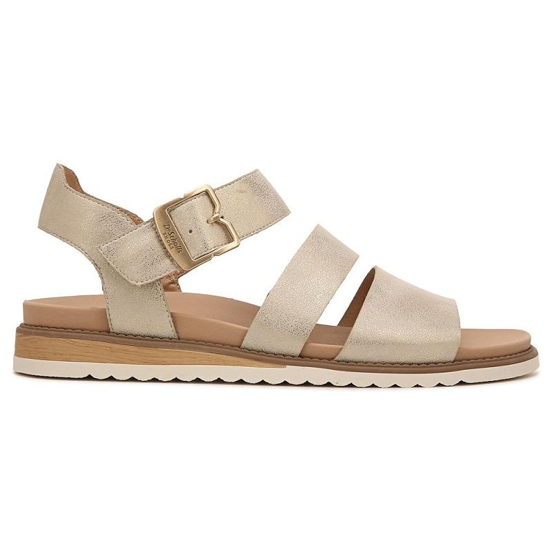 Sandalias Dr Scholls Island Glow Planos Mujer Dorados | MX2992WYJ