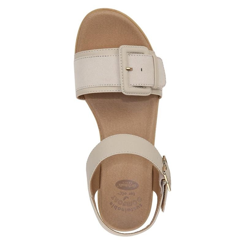Tacones Dr Scholls Felicity Too Block Sandal Mujer Beige | MX3039NBS
