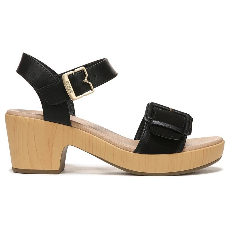 Tacones Dr Scholls Felicity Too Block Sandal Mujer Negros | MX3041VDF