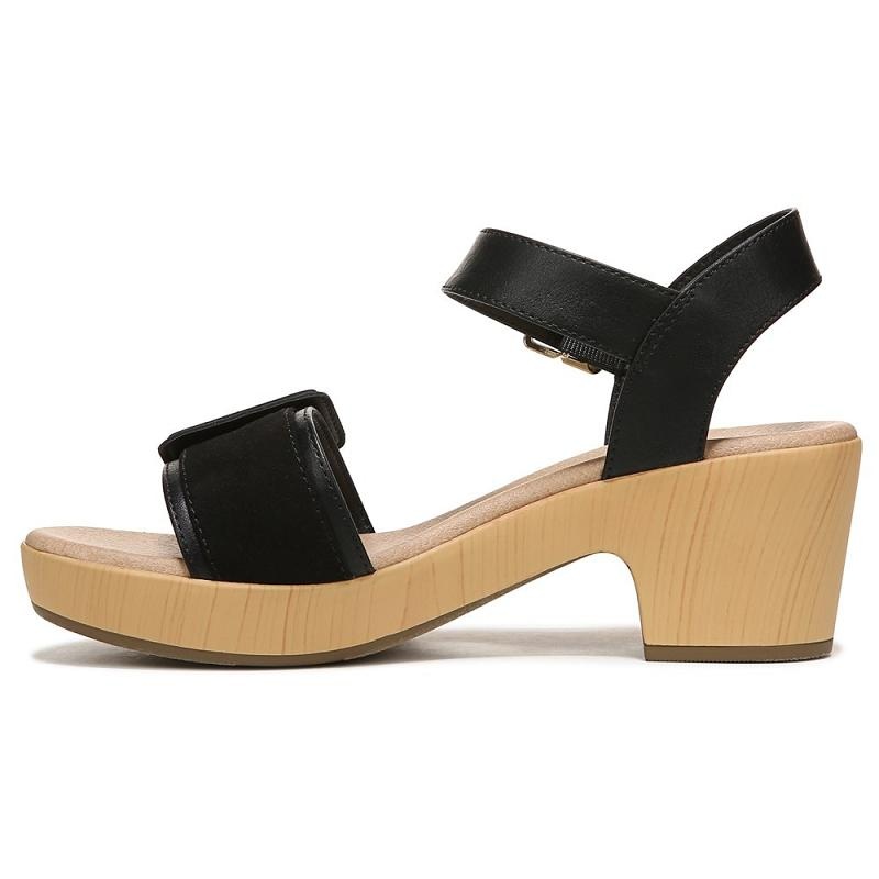 Tacones Dr Scholls Felicity Too Block Sandal Mujer Negros | MX3041VDF