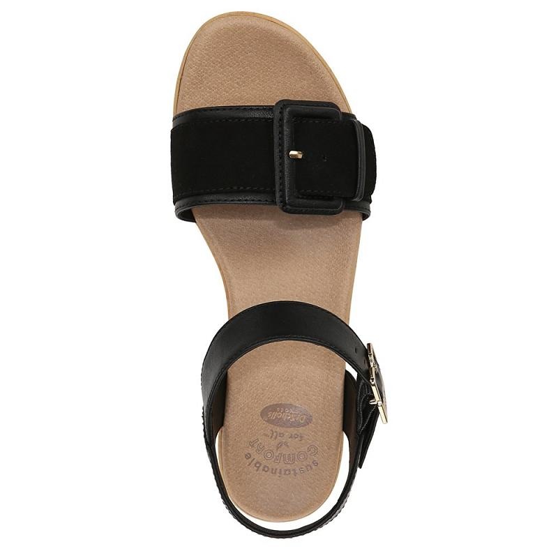 Tacones Dr Scholls Felicity Too Block Sandal Mujer Negros | MX3041VDF